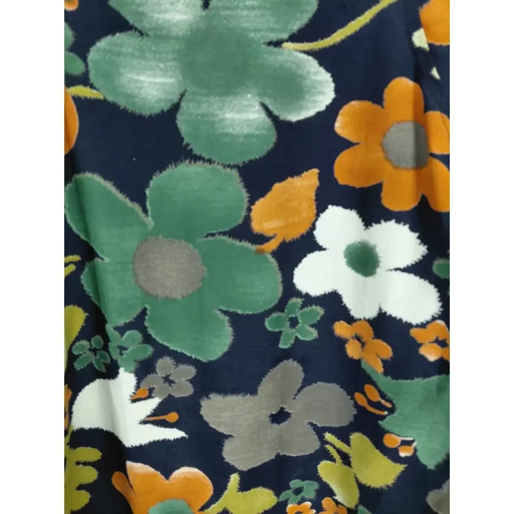 Express Made in USA Navy Mini Casual Floral Skirt Women Size 9/10